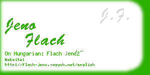 jeno flach business card